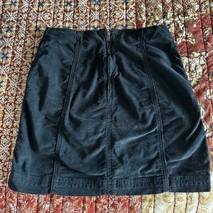Dark navy blue velvet mini skirt free people size 2